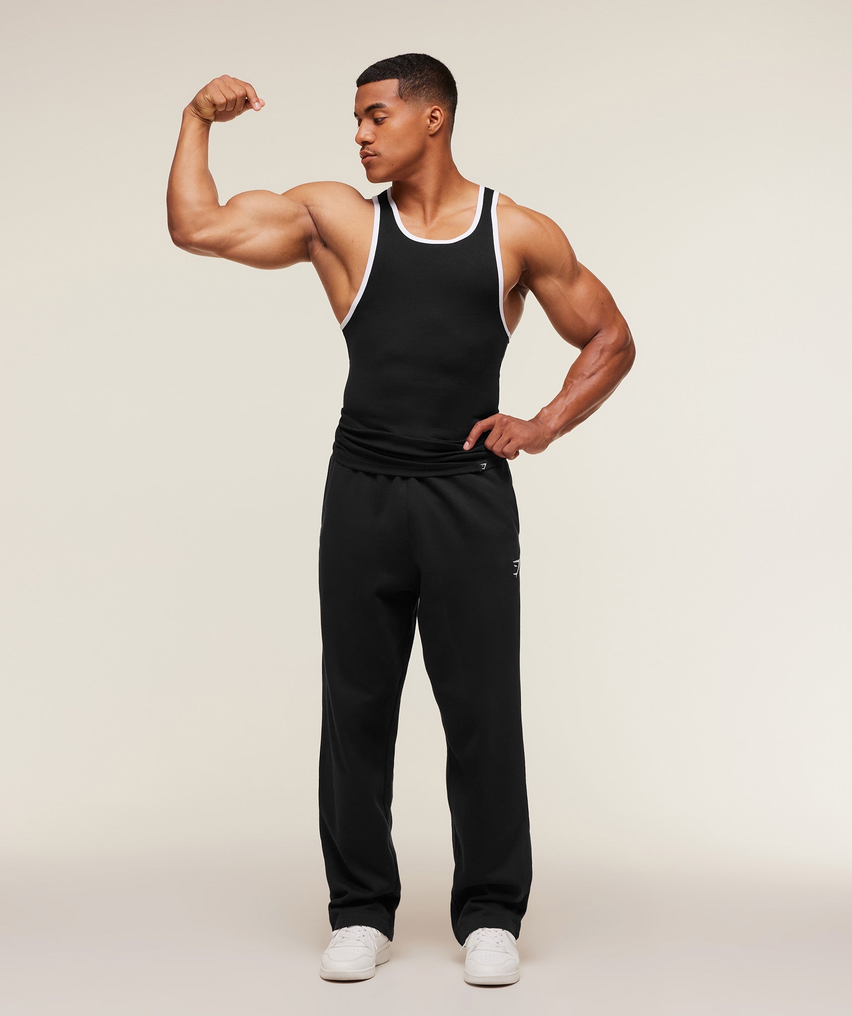 Ribbed Tank 1PK - Black/White