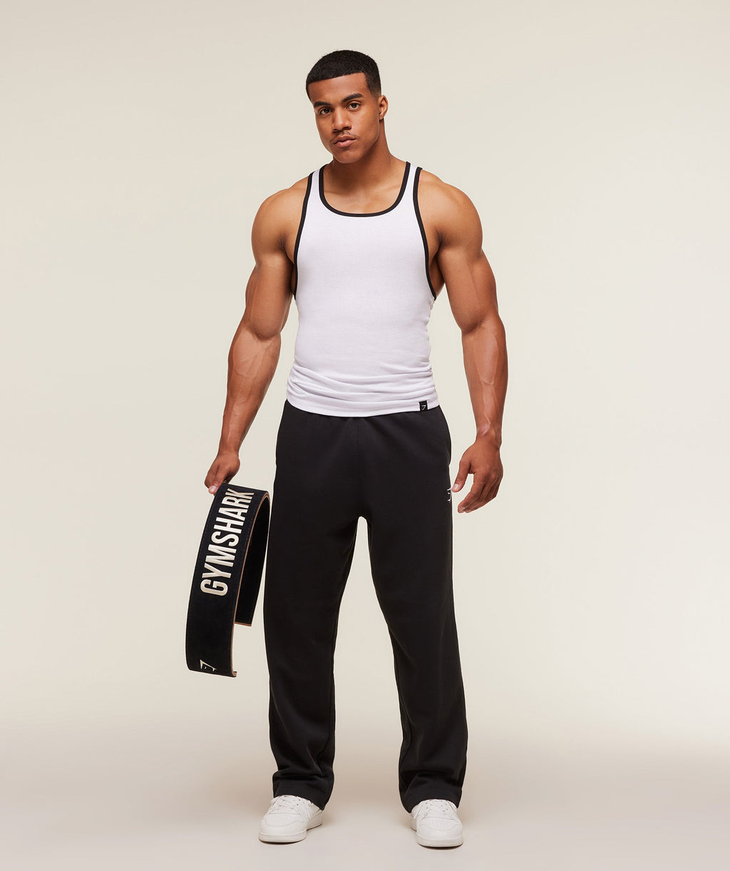 Ribbed Tank 1PK - White/Black