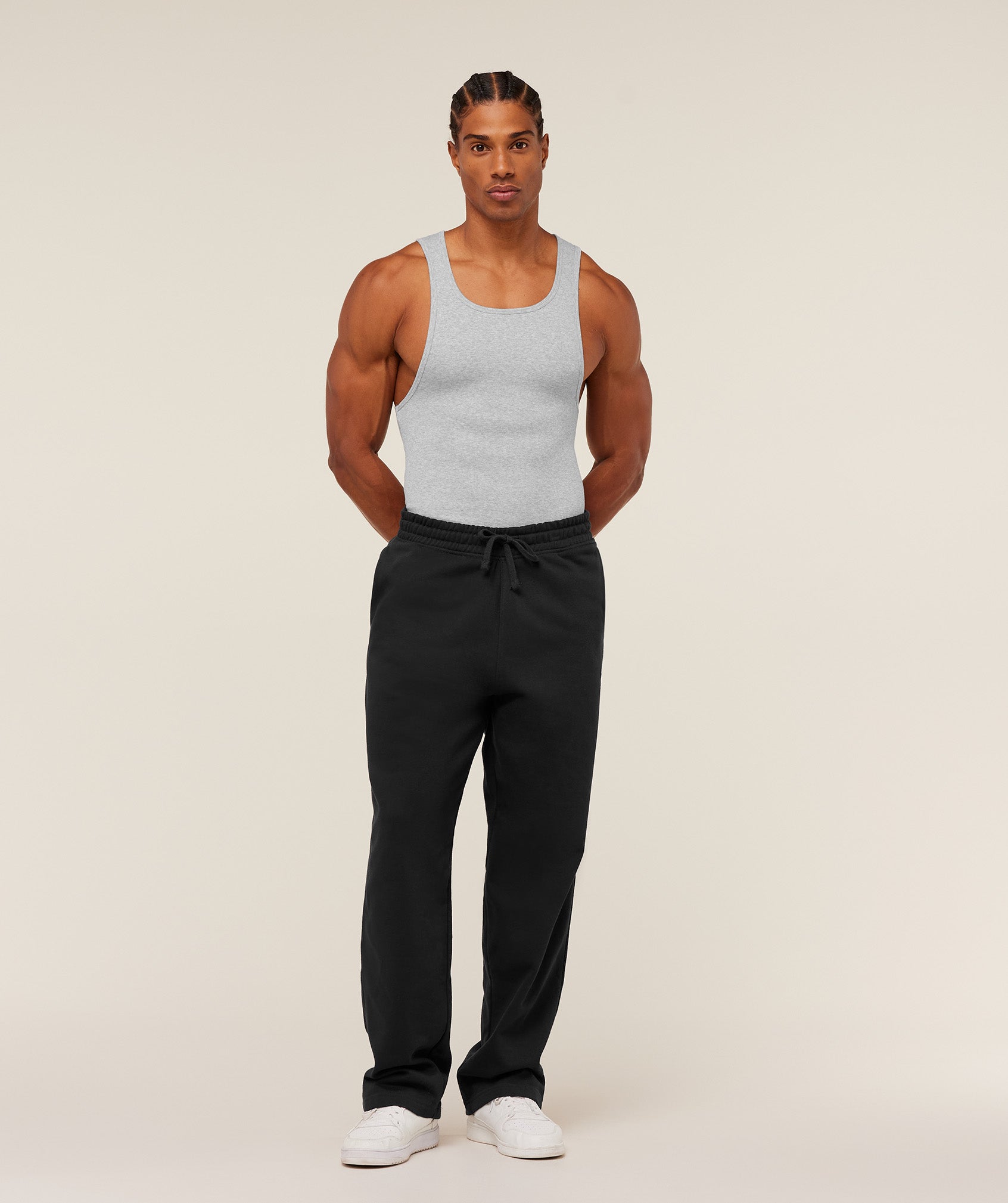 Ribbed Tank 1PK - Light Grey Core Marl