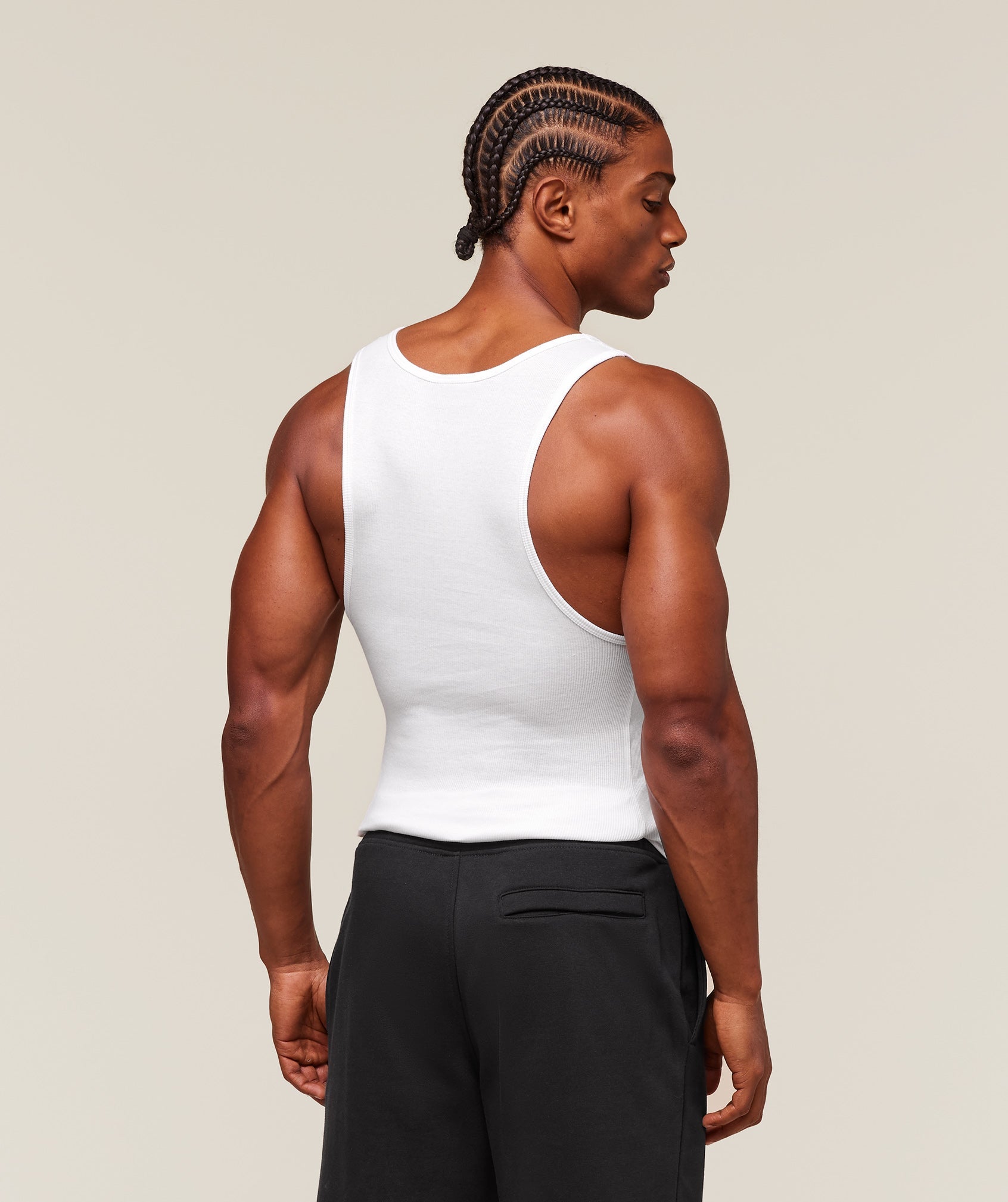 Ribbed Tank 1PK - White