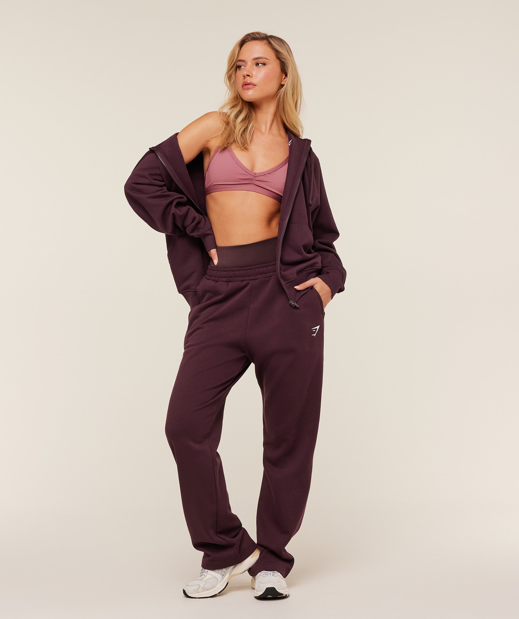 Training Fleece Straight Leg Regular Joggers - GS Cherry Purple