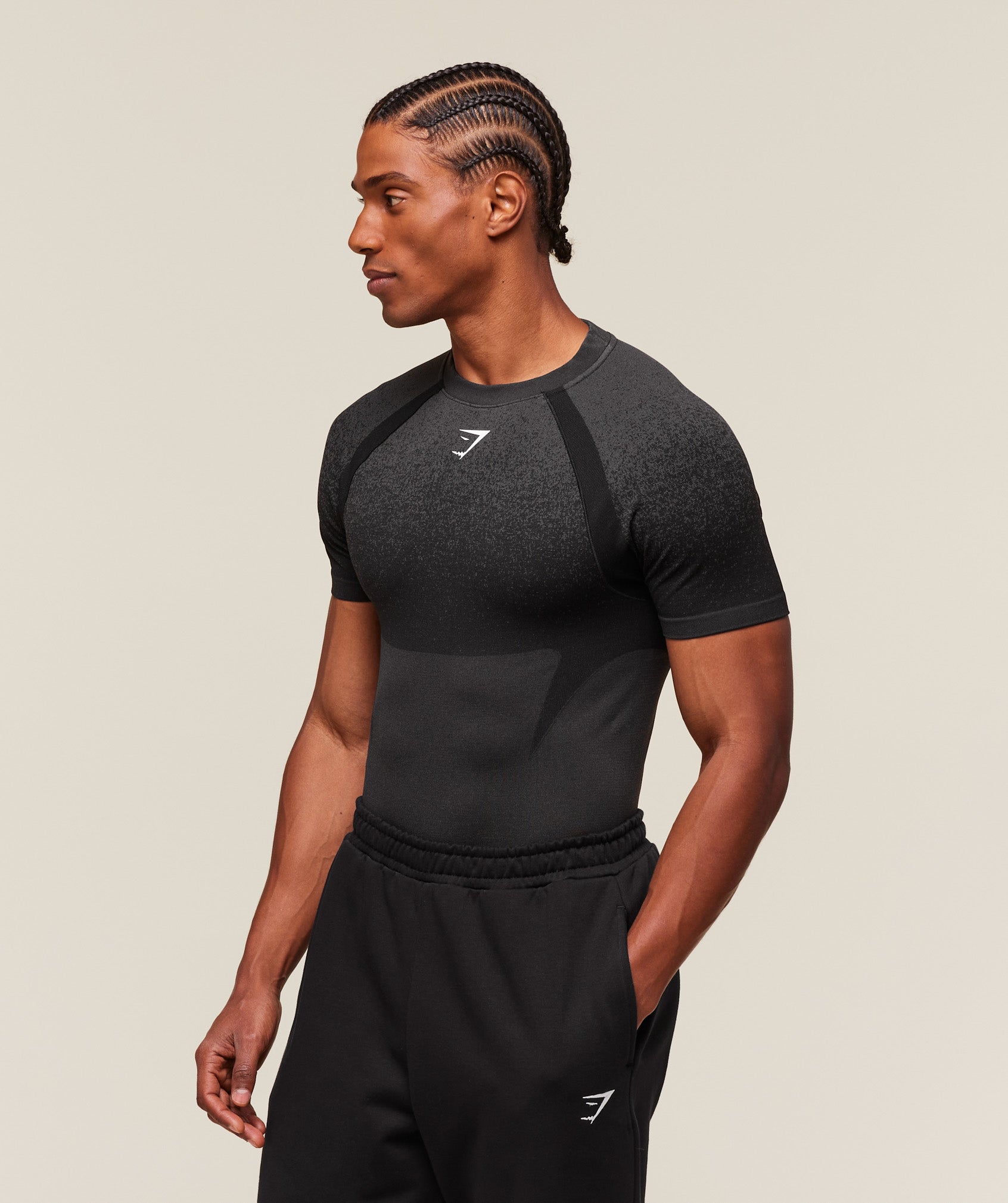 Shadow Seamless T Shirt - Black