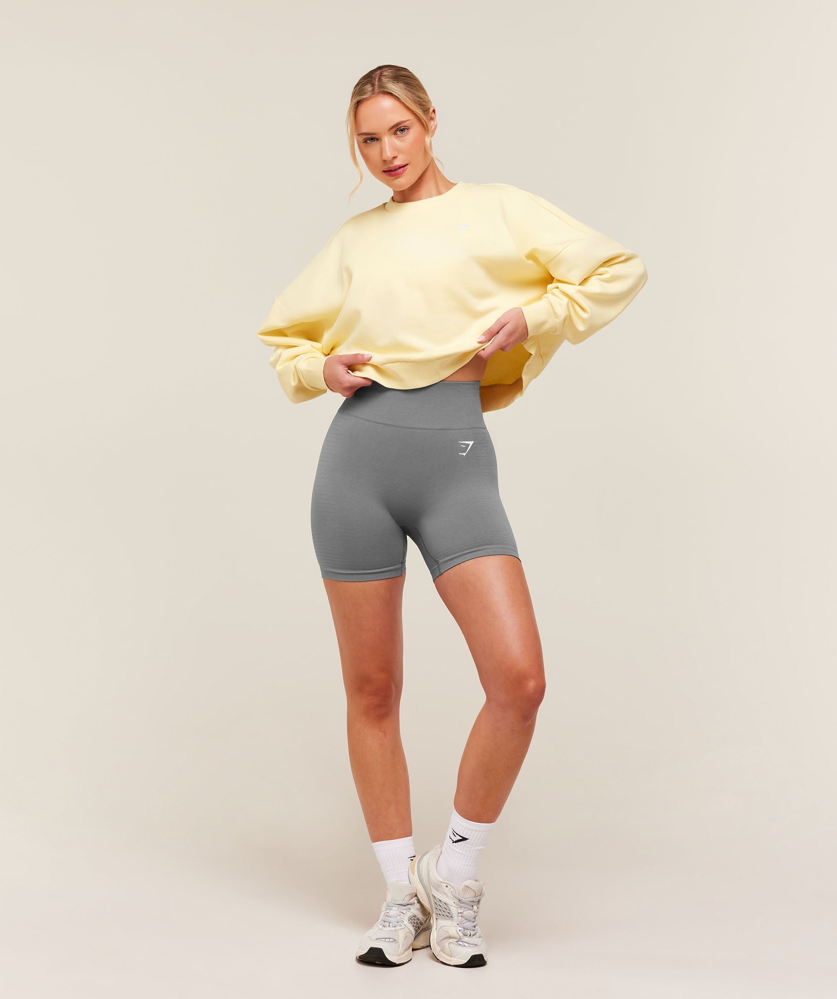 Training Oversized Boxy Sweatshirt - Butter Yellow