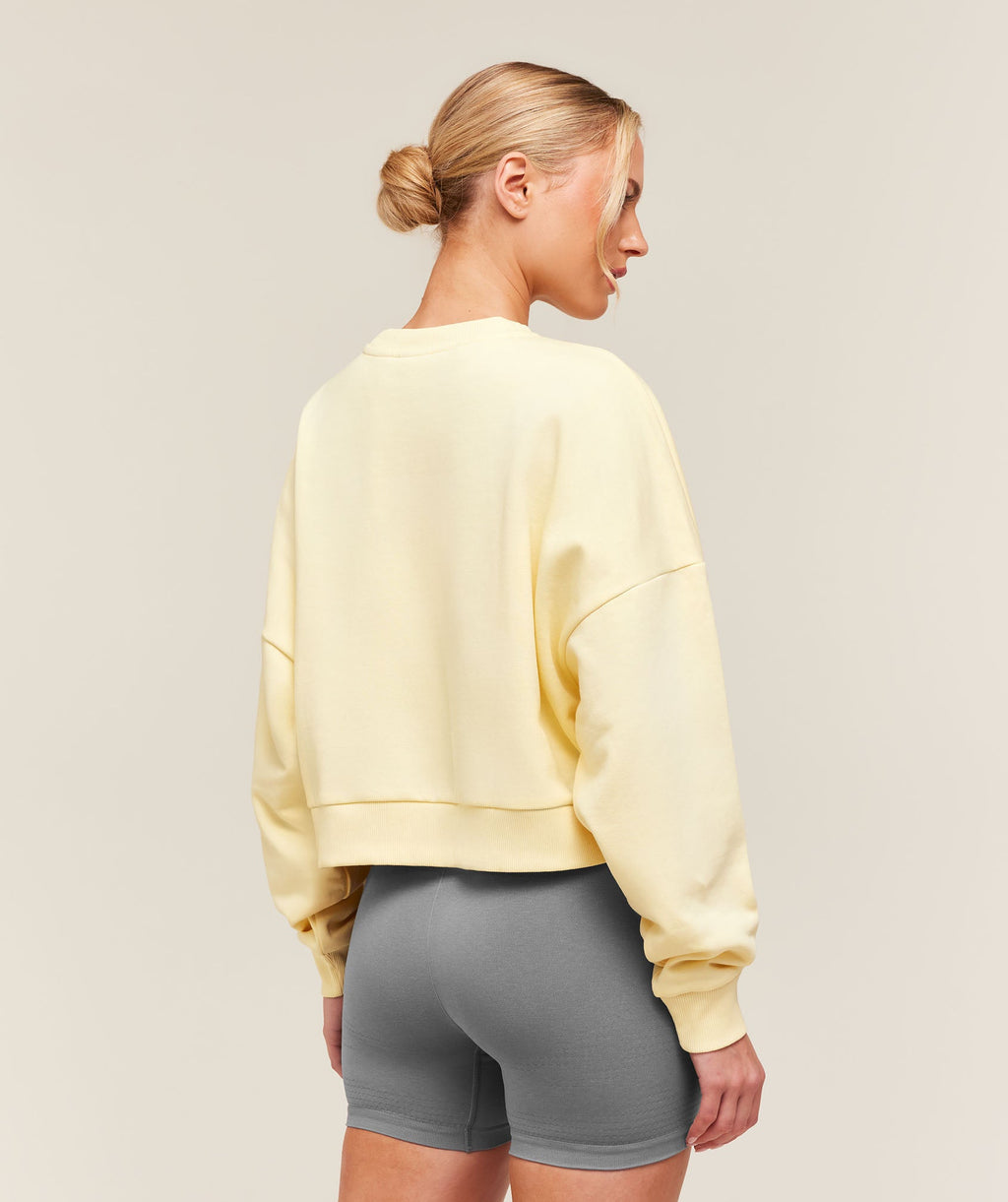 Training Oversized Boxy Sweatshirt - Butter Yellow